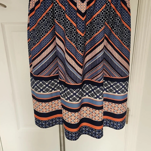 Halo Orange & Blue Geometric Dress - Picture 5 of 12